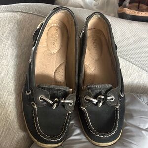 Sperry Women's Black and Tan Loafers